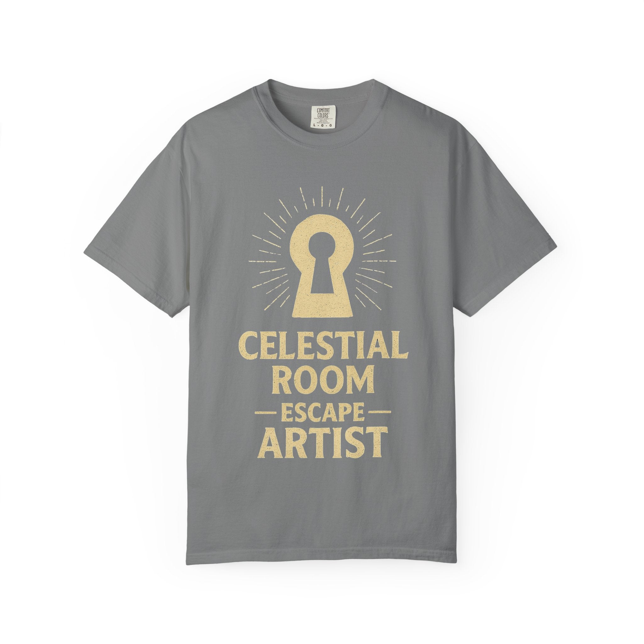 "Celestial Room Escape Artist" Unisex Garment-Dyed T-shirt