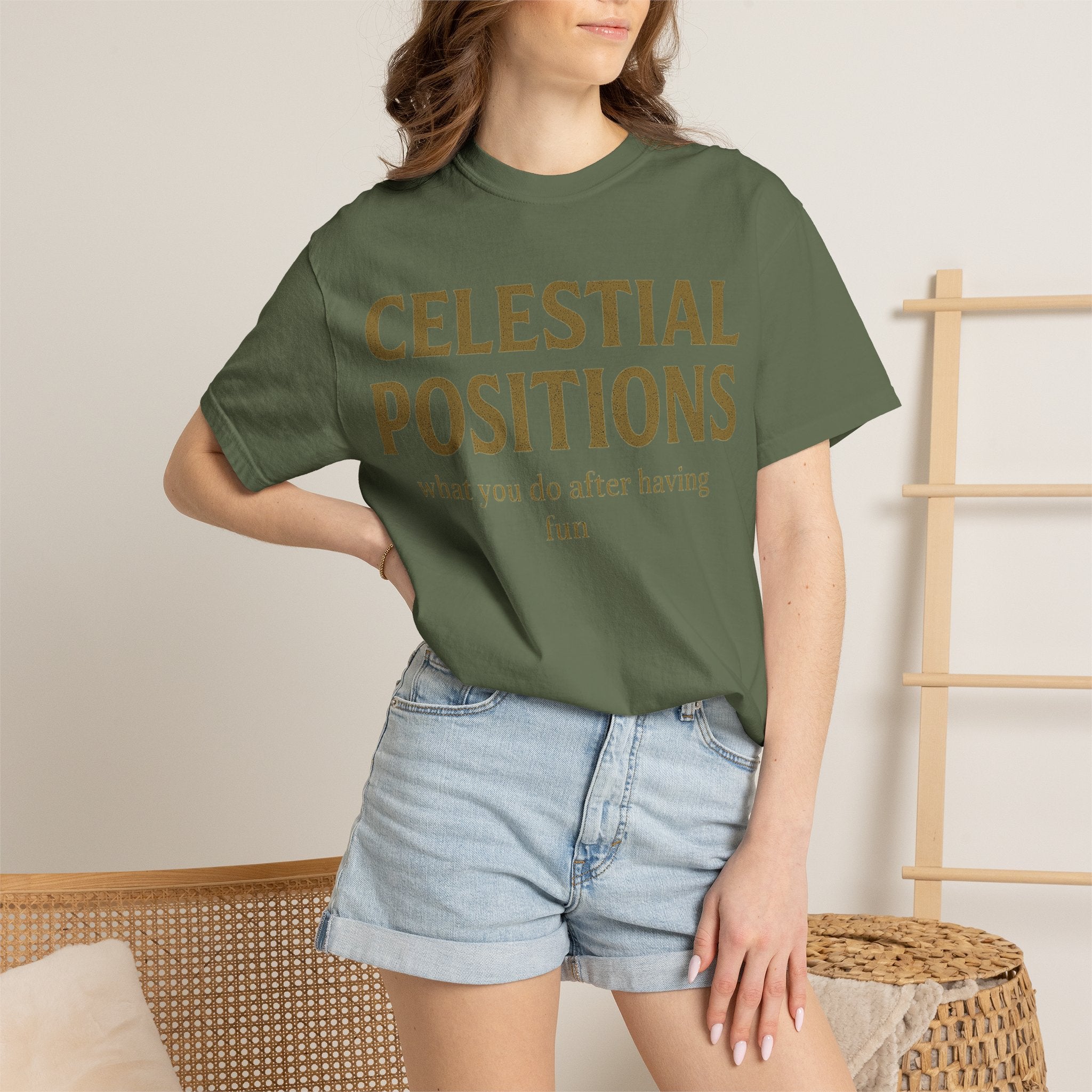 "Celestial Positions" Unisex Garment-Dyed T-shirt
