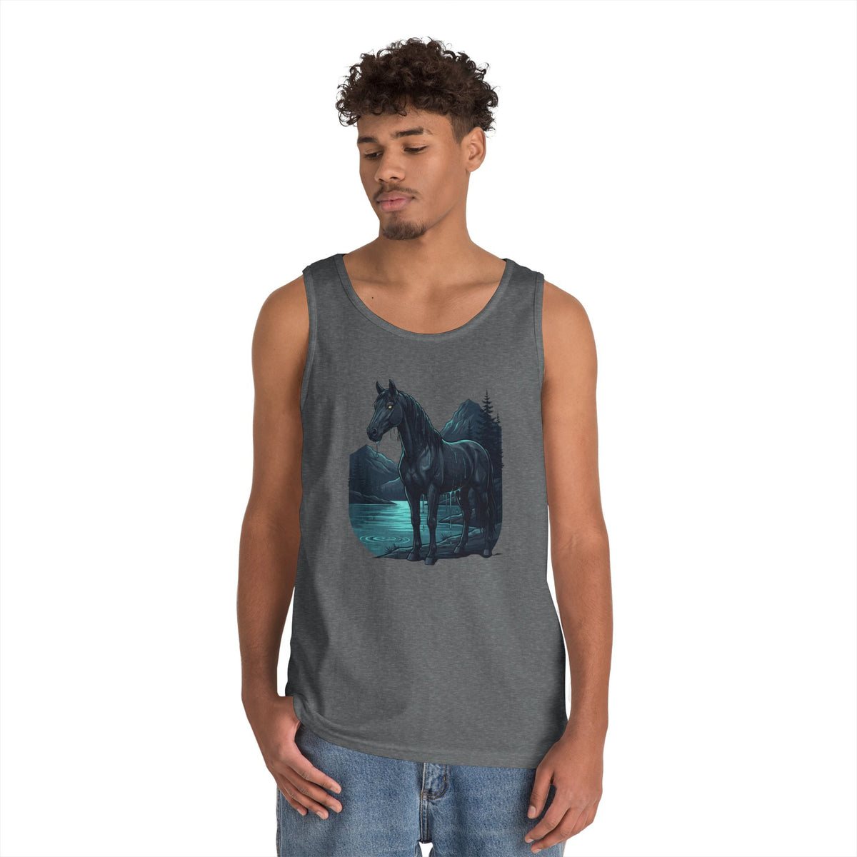 Color: Graphite Heather | Kelpie (Scottish Folklore) Tank Top
