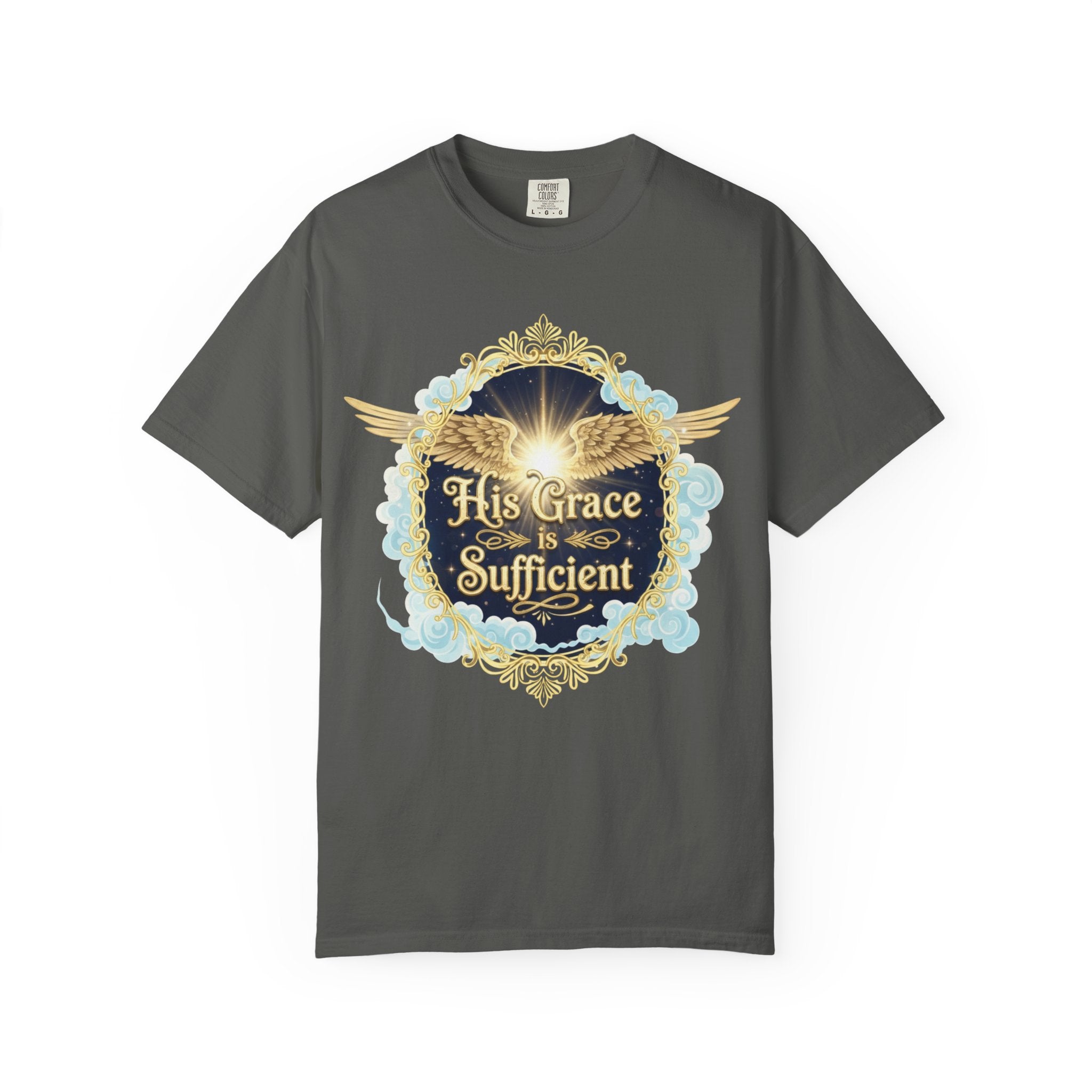 "His Grace is Sufficient" Unisex Garment-Dyed T-shirt