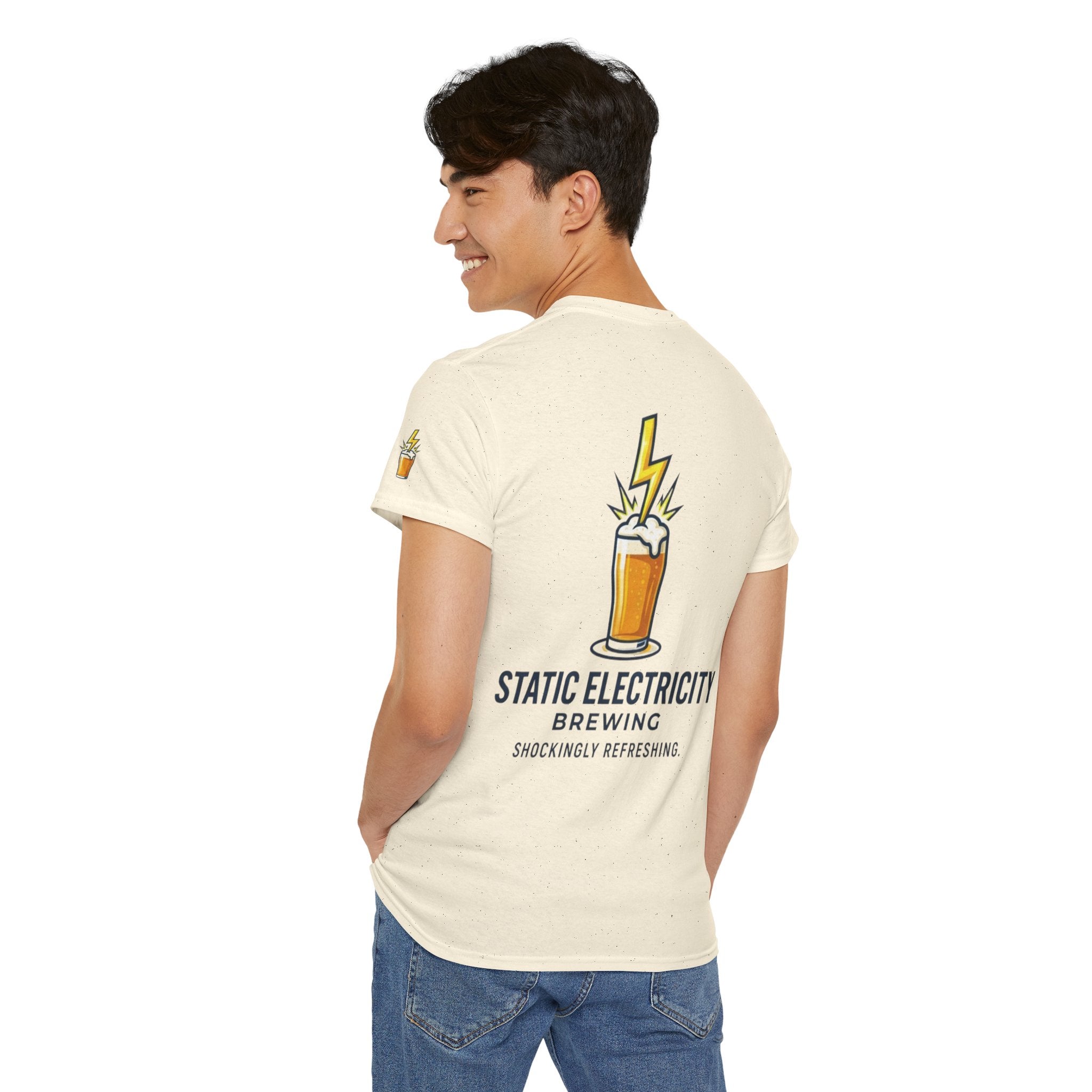 "Static Electricity Brewing" Premium Graphic Tee