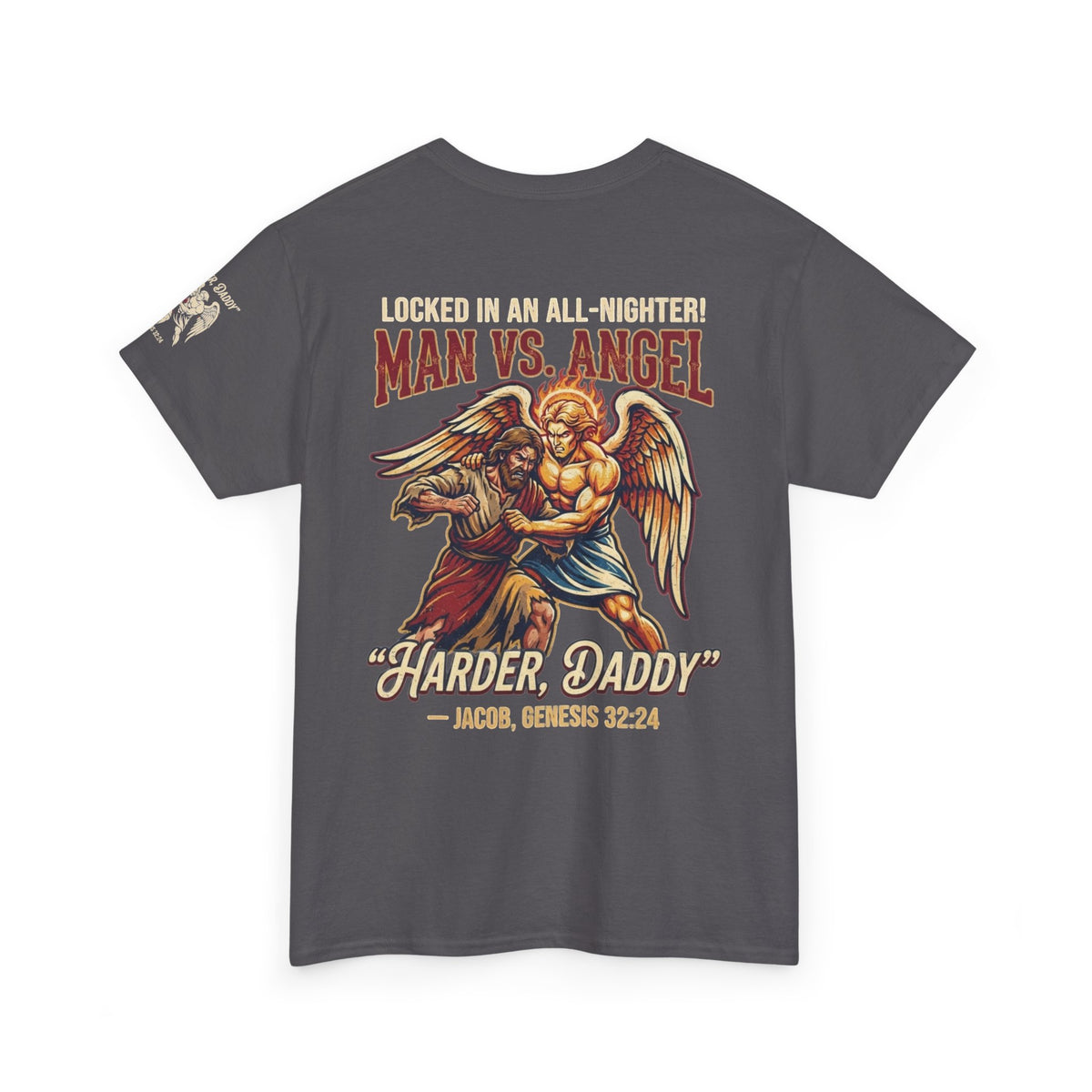 Good Book Series Man vs Angel Premium Graphic Tee
