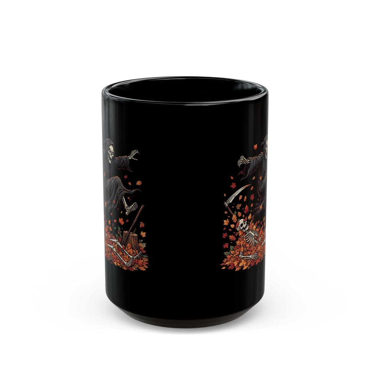 "Autumn Death" Black Ceramic Mug