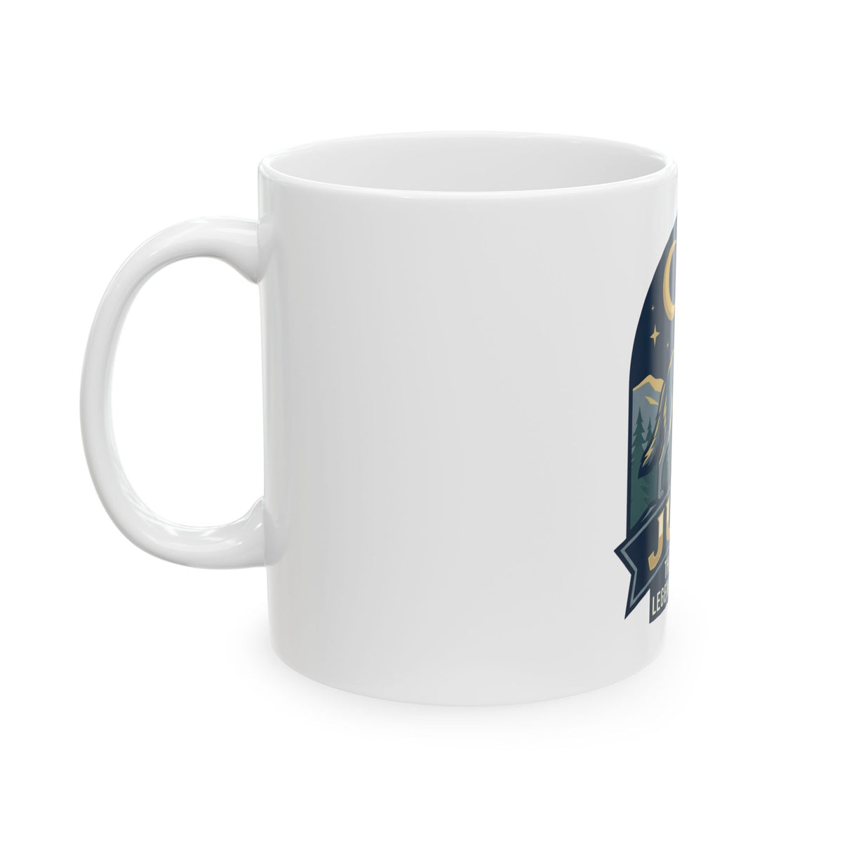 "June Legend" White Ceramic Mug