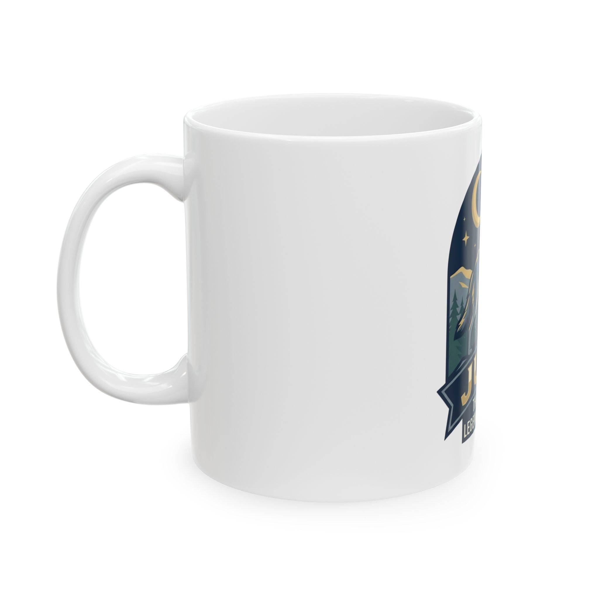 "June Legend" White Ceramic Mug
