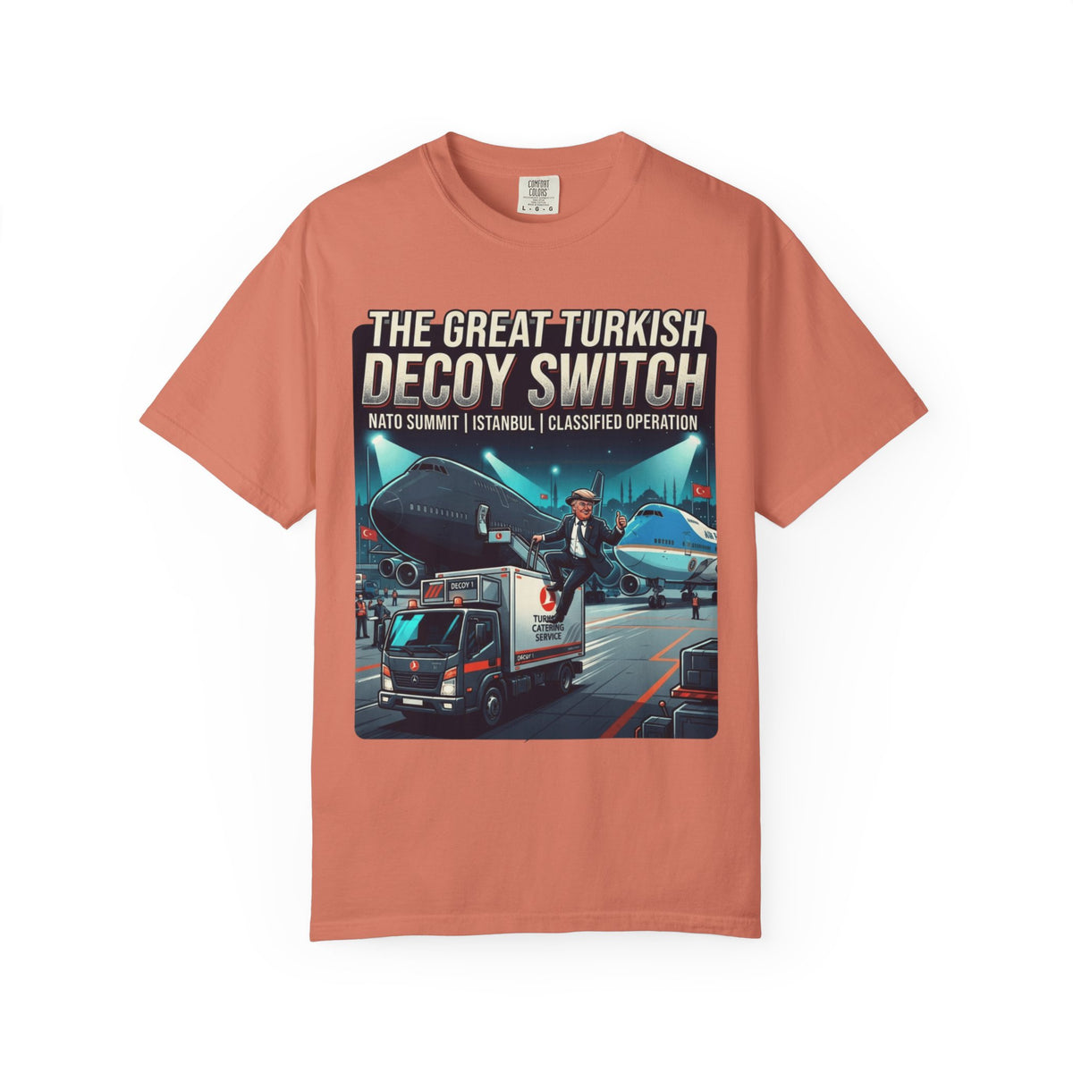 Color: Terracotta | Decoy Switch Unisex Garment-Dyed Tee