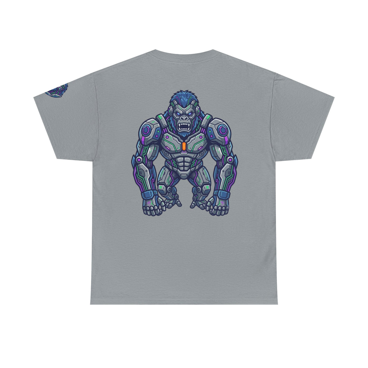 Color: Gravel | Cyber Gorilla Premium Graphic Tee
