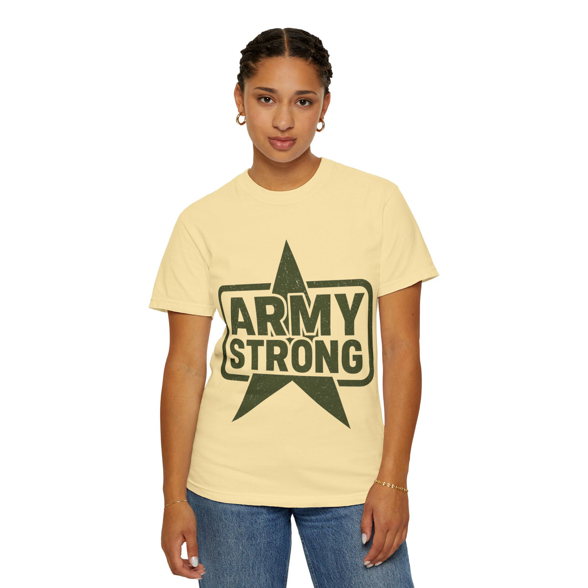 Color: Banana | Army Strong Unisex Garment-Dyed T-shirt