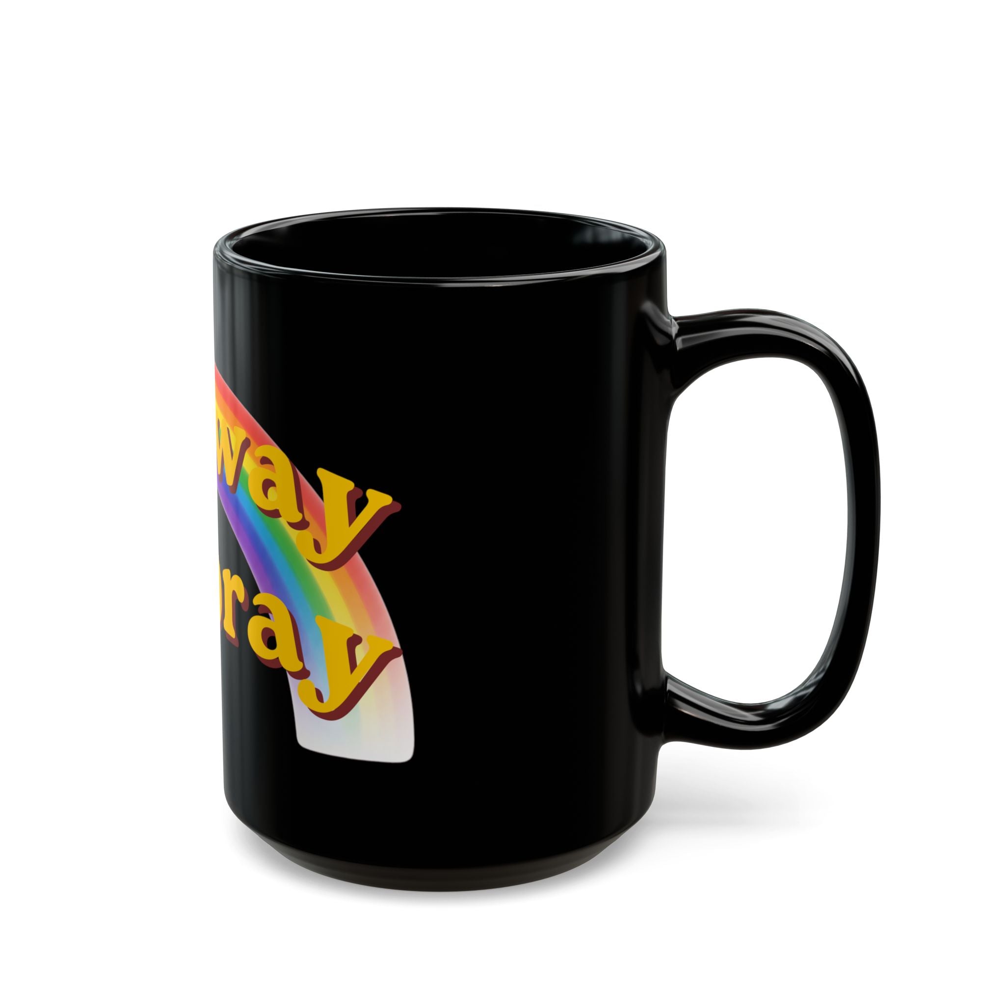 "Gay Away the Pray" Black Ceramic Mug
