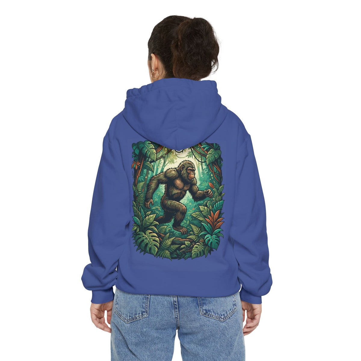 Color: Flo Blue | The Bukit Timah Monkey Man (Singapore) Garment-Dyed Hoodie