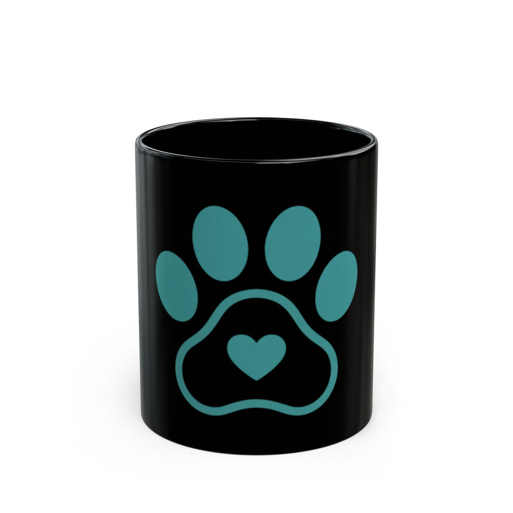 "Dog Mom" Black Ceramic Mug — Graphic