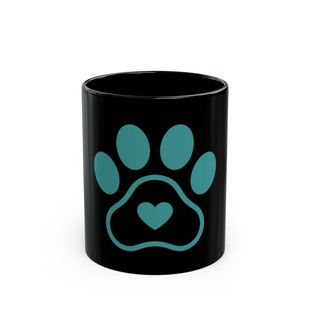 "Dog Mom" Black Ceramic Mug — Graphic