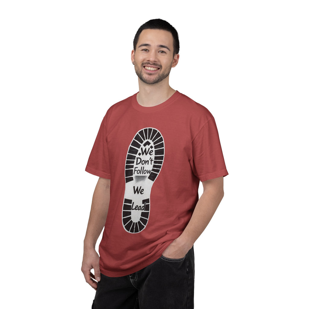"We Don't Follow-We Lead" Unisex Garment-Dyed T-shirt