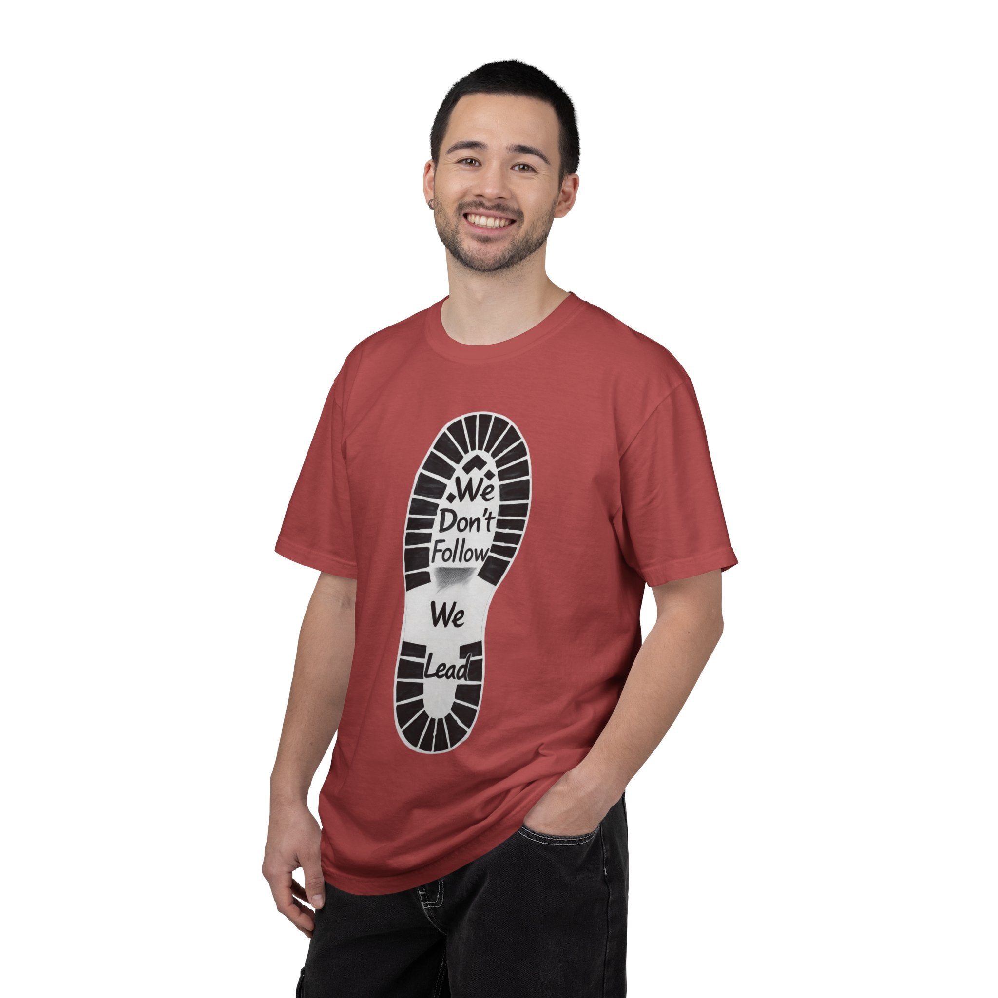 "We Don't Follow-We Lead" Unisex Garment-Dyed T-shirt