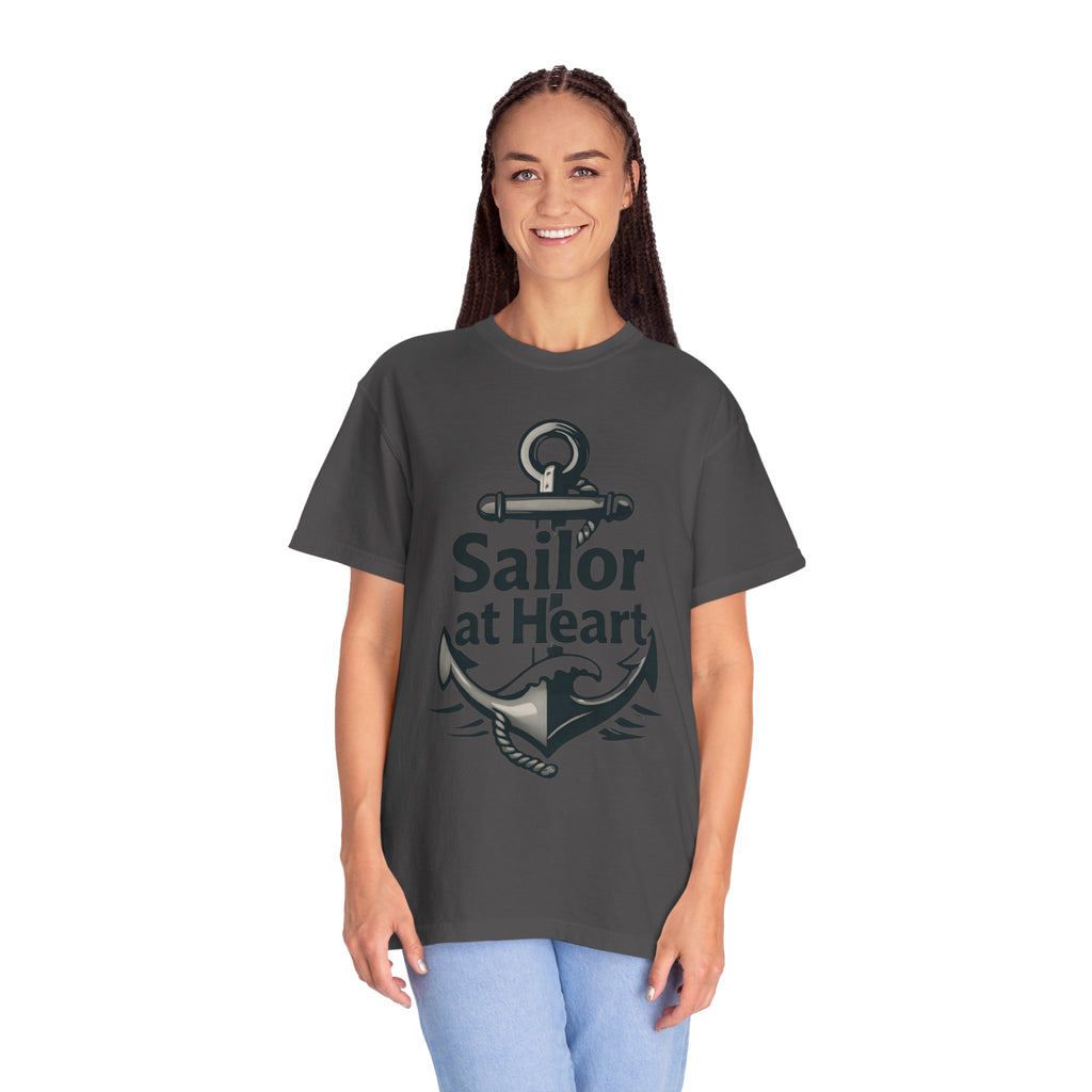 "Sailor at Heart-2" Unisex Garment-Dyed T-shirt