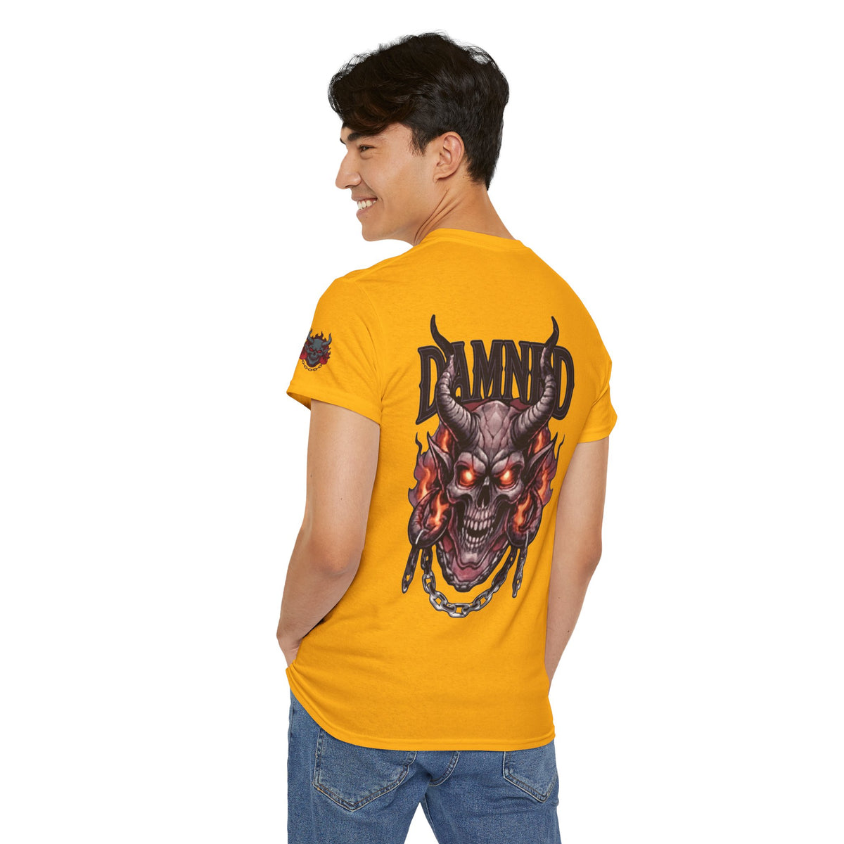 Color: Gold | Damned Premium Graphic Tee