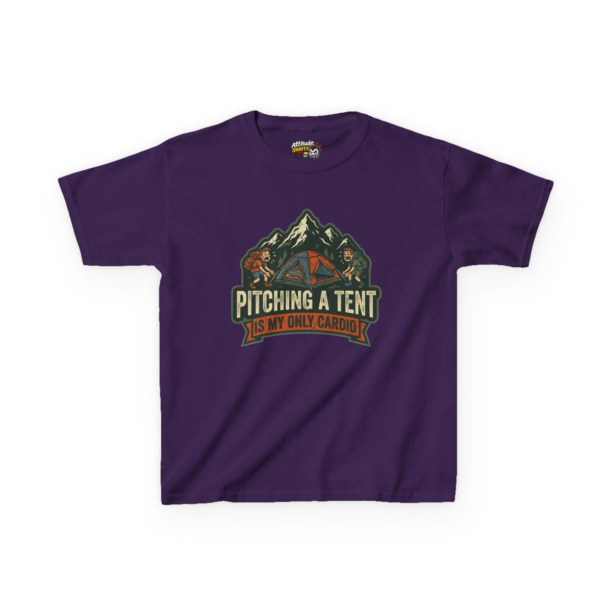 Pitching A Tent Is My Only Cardio Kids Tee