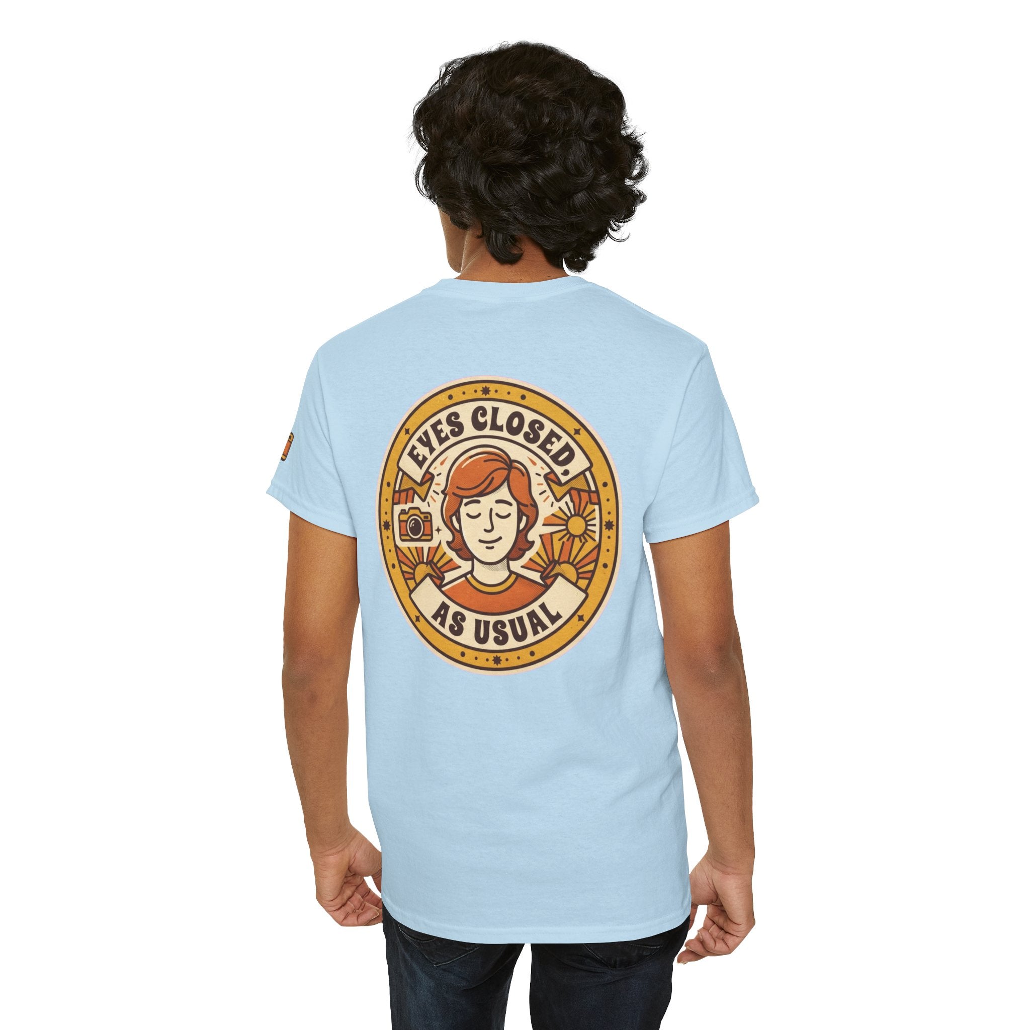 "Eyes Closed As Usual" Premium Graphic Tee