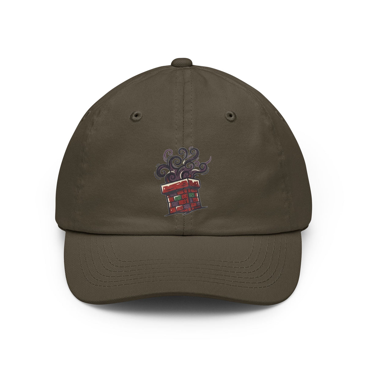 Color: Olive | Up On The Housetop Doing Naughty Stuff Dad Hat — Graphic