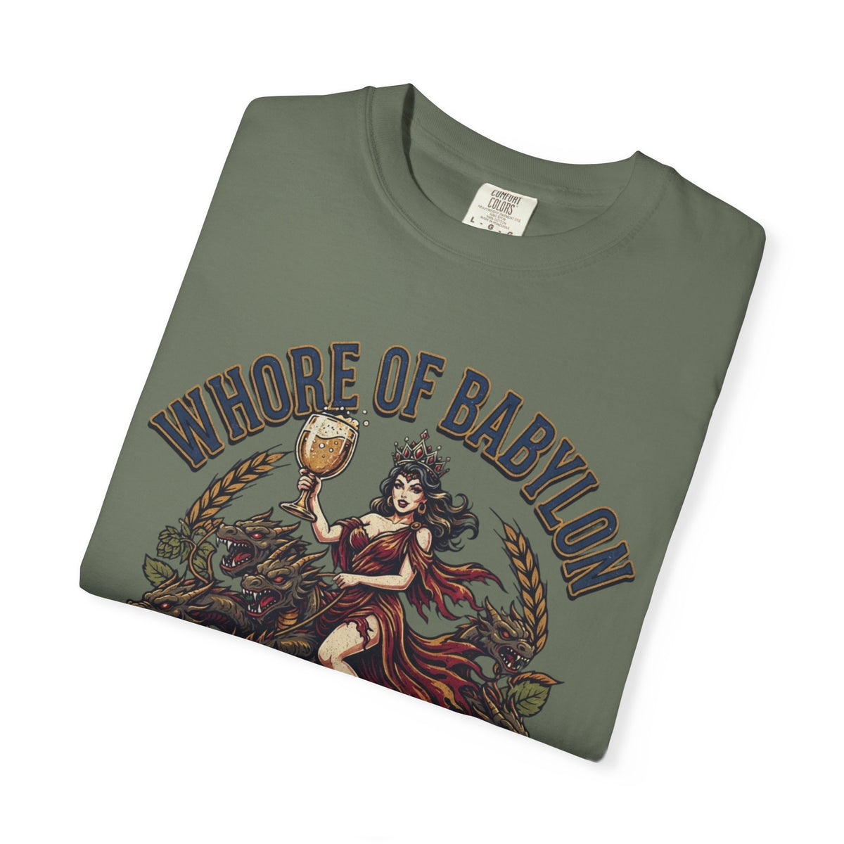 "Good Book Series Whore of Babylon" Unisex Garment-Dyed Tee