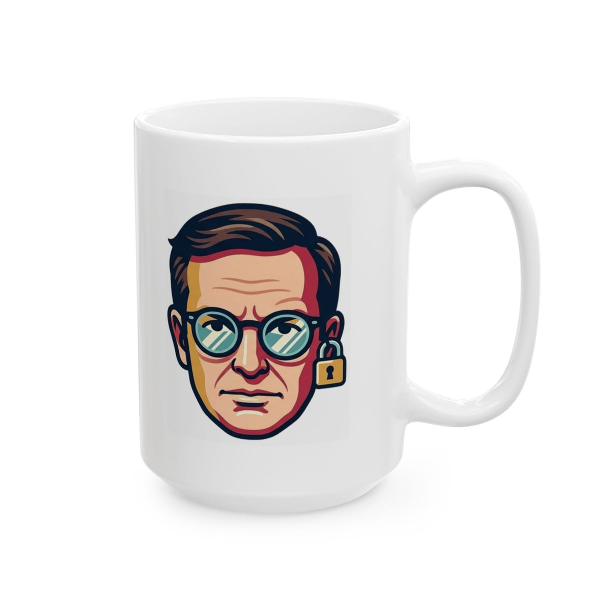 "Pentagon Locks Out The Check Signers" White Ceramic Mug — Graphic