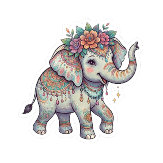 "Hippy Elephant" Sticker — Main