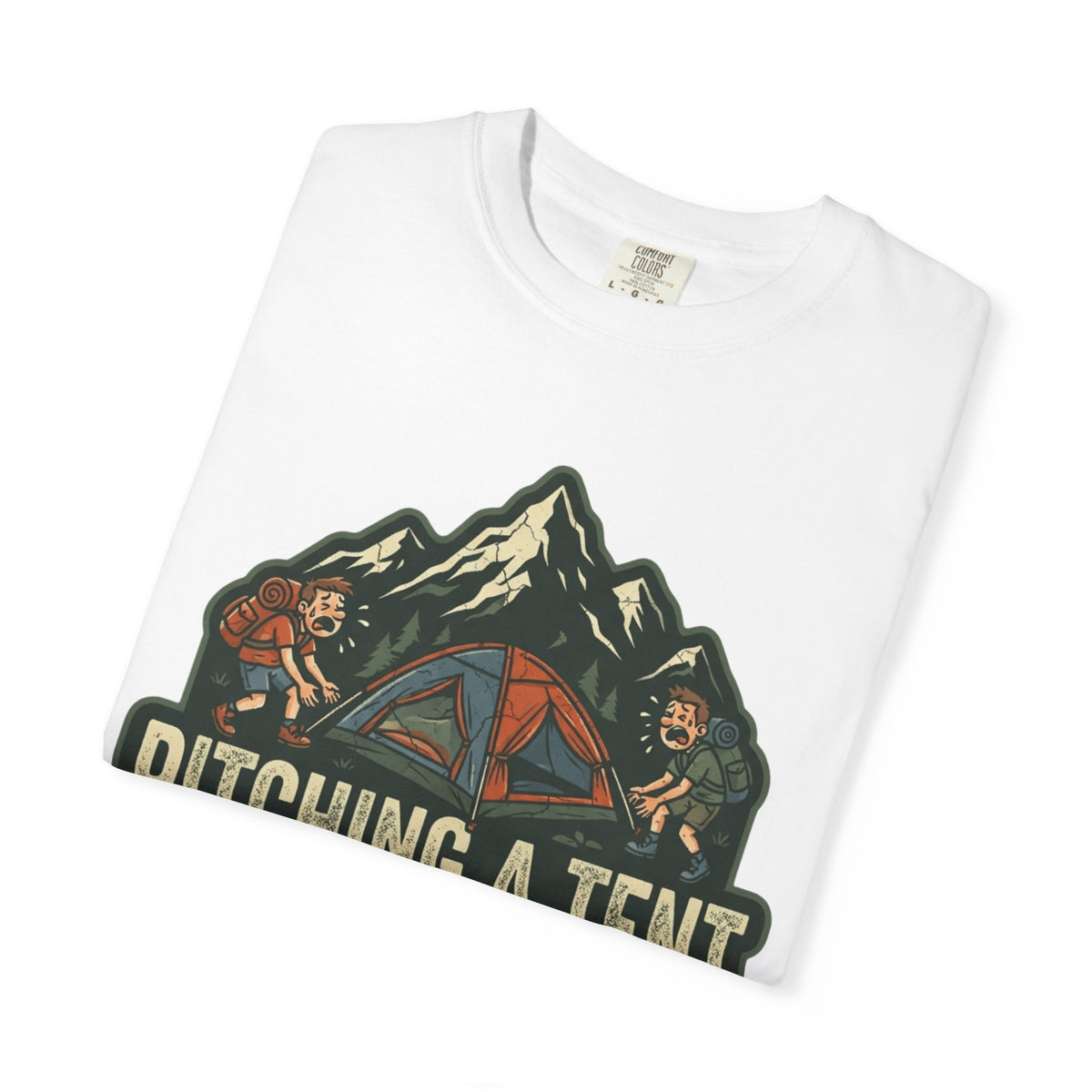 Pitching A Tent Is My Only Cardio Unisex Garment-Dyed Tee