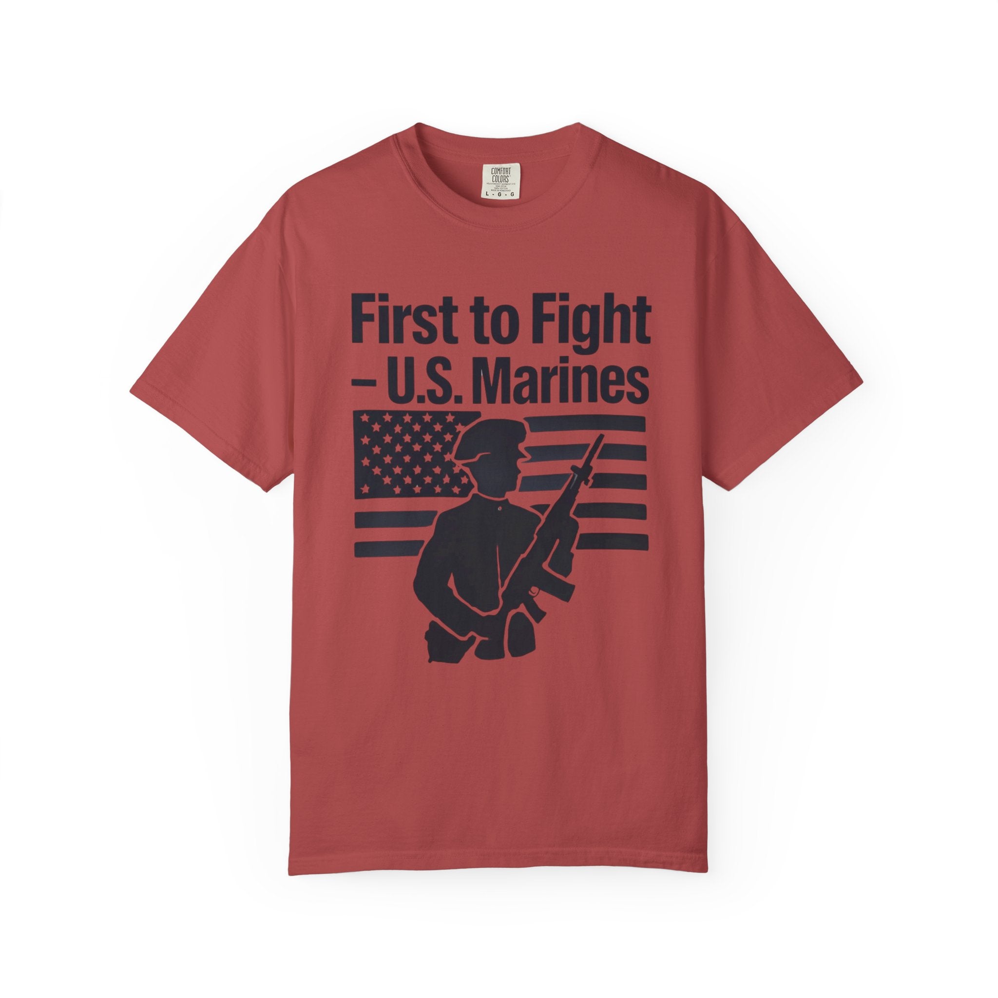 "First to Fight" Unisex Garment-Dyed T-shirt