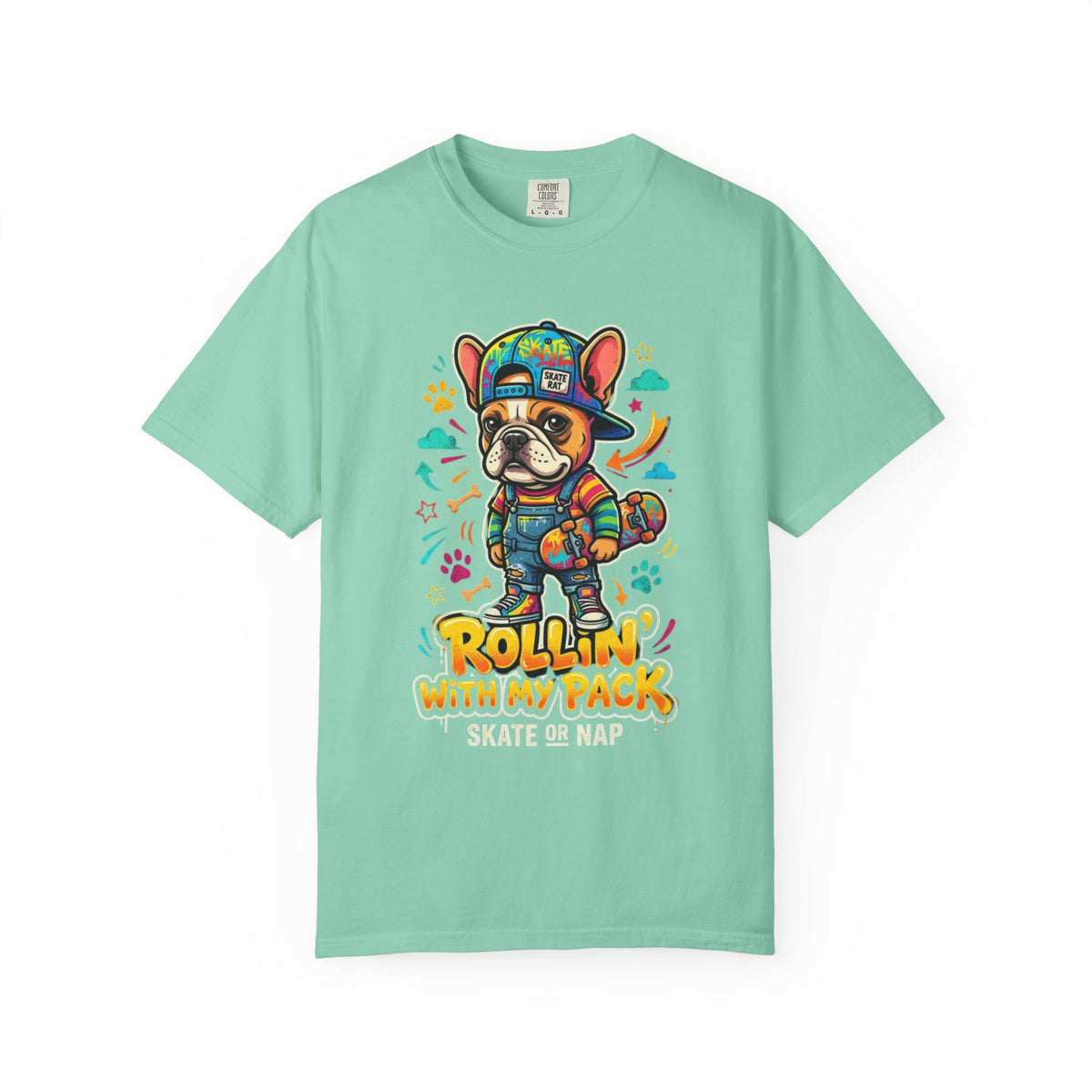 Color: Island Reef | Rollin With My Pack Unisex Garment-Dyed Tee