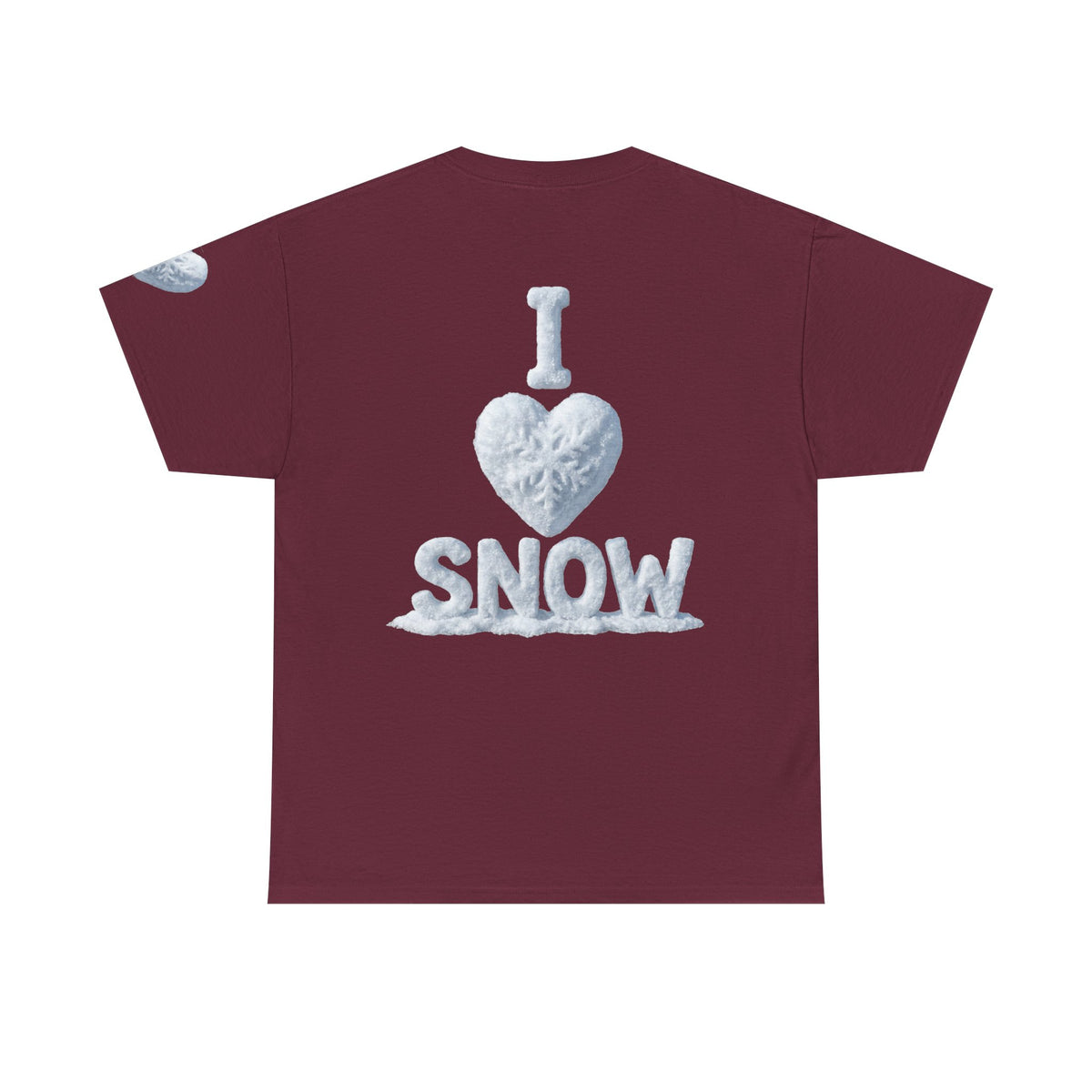 Color: Maroon | I Love Snow Premium Graphic Tee