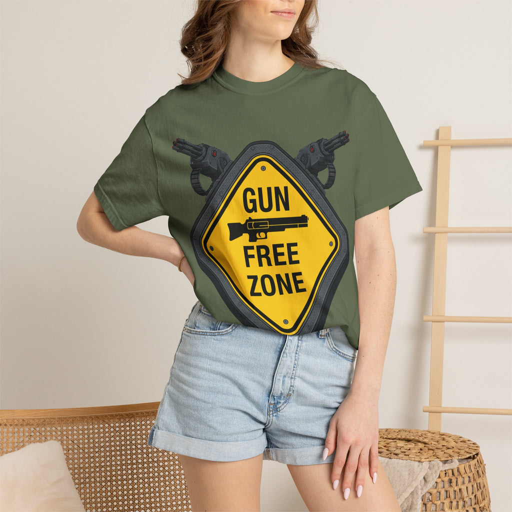 "Gun Free Zone (Heavy Metal Edition)" Unisex Garment-Dyed T-shirt