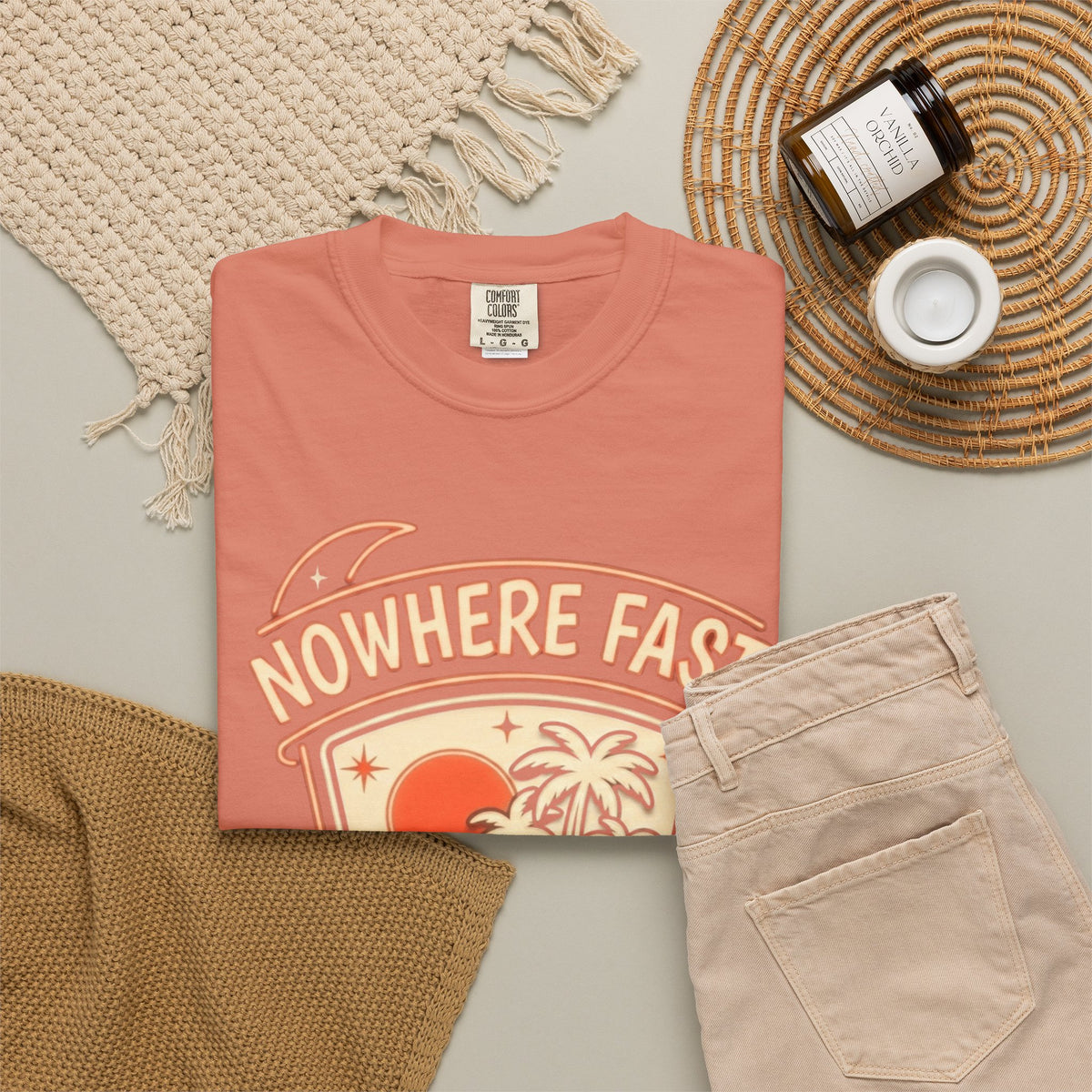 "Nowhere Fast" Unisex Garment-Dyed Tee