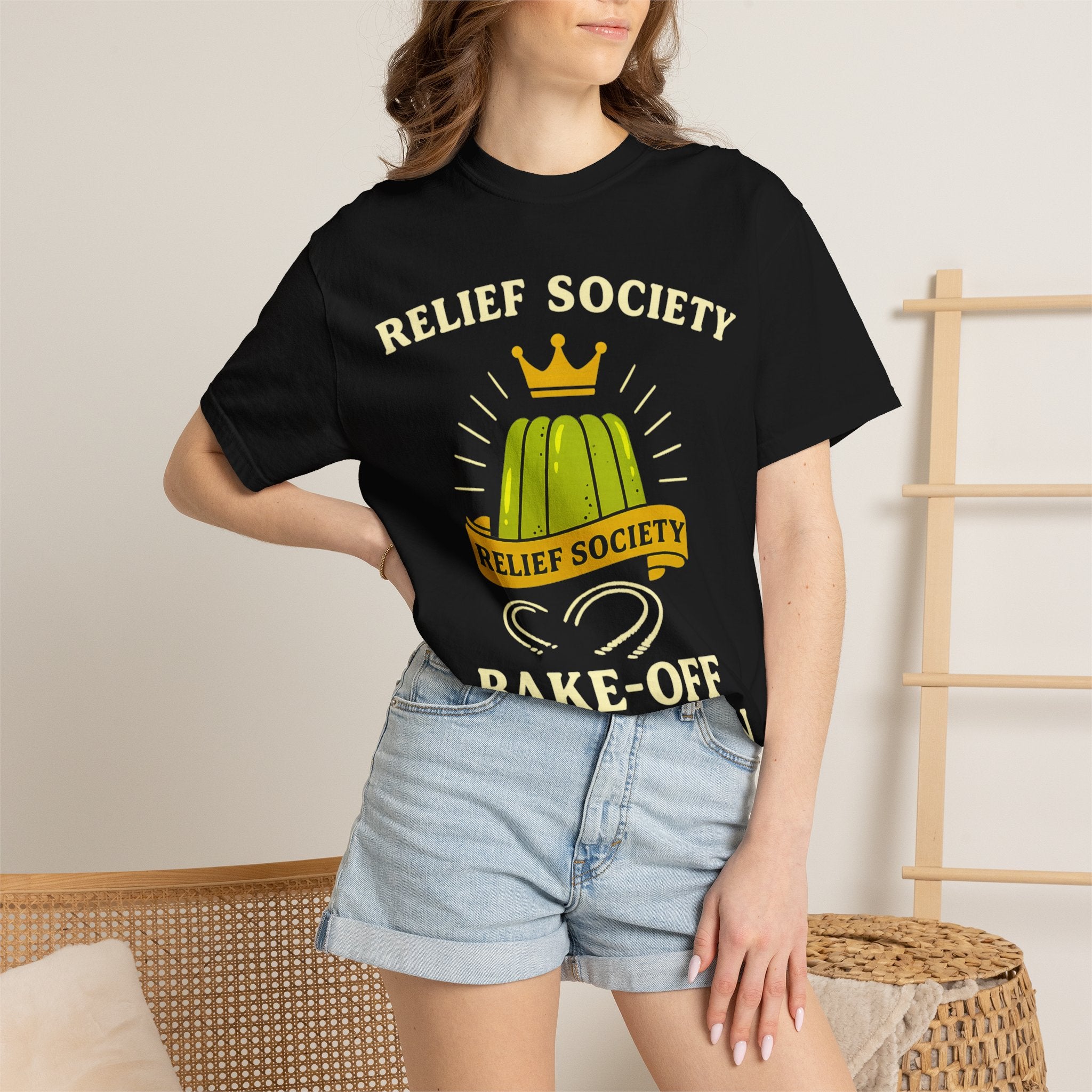 "Relief Society Bake-Off Champion" Unisex Garment-Dyed T-shirt