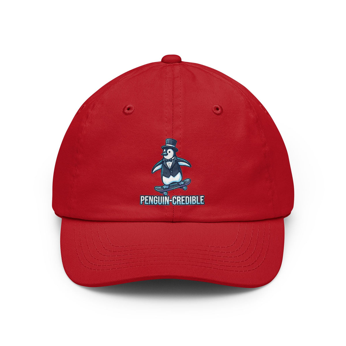 Color: Red | Penguin Credible Dad Hat
