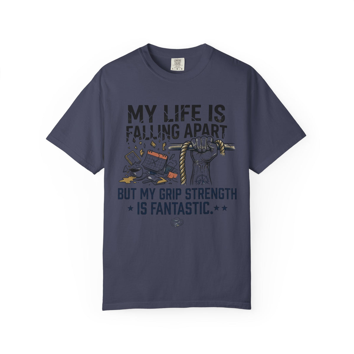 Color: Denim | My Life is Falling Apart Unisex Garment-Dyed Tee