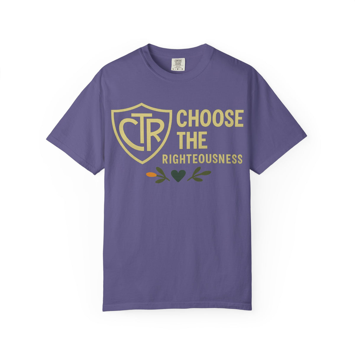 Color: Grape | CTR: Choose the Righteousness Unisex Garment-Dyed T-shirt
