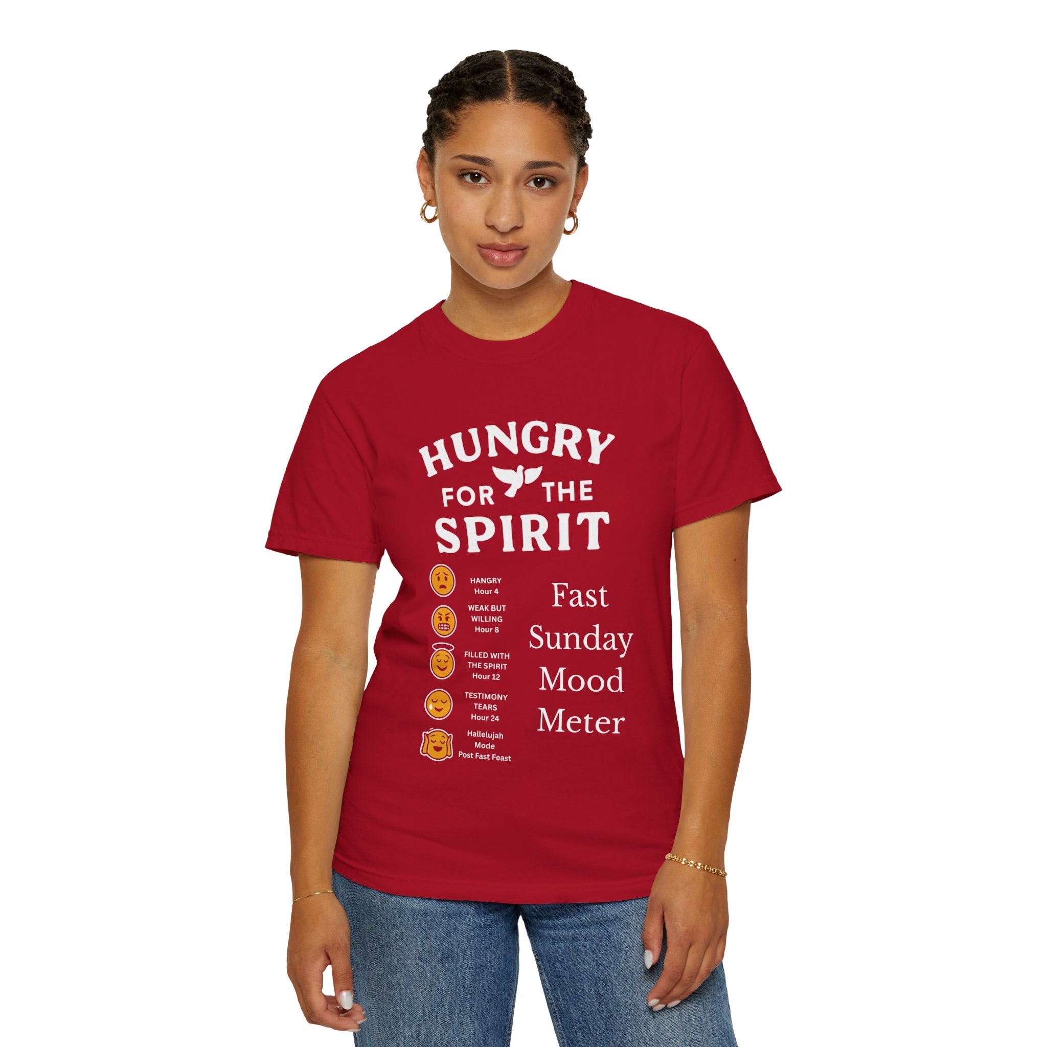 "Fast Sunday Mood Meter" Unisex Garment-Dyed T-shirt