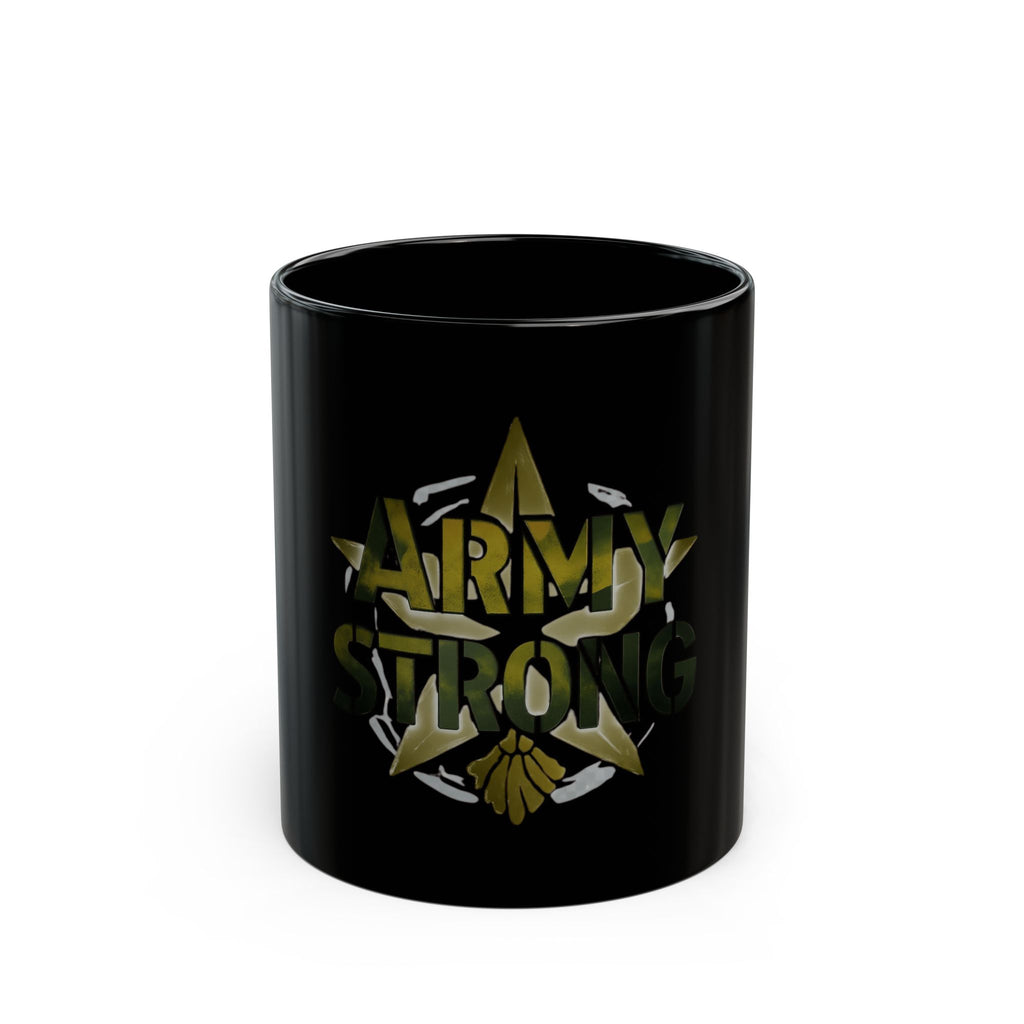 "Army Strong-2" Black Ceramic Mug