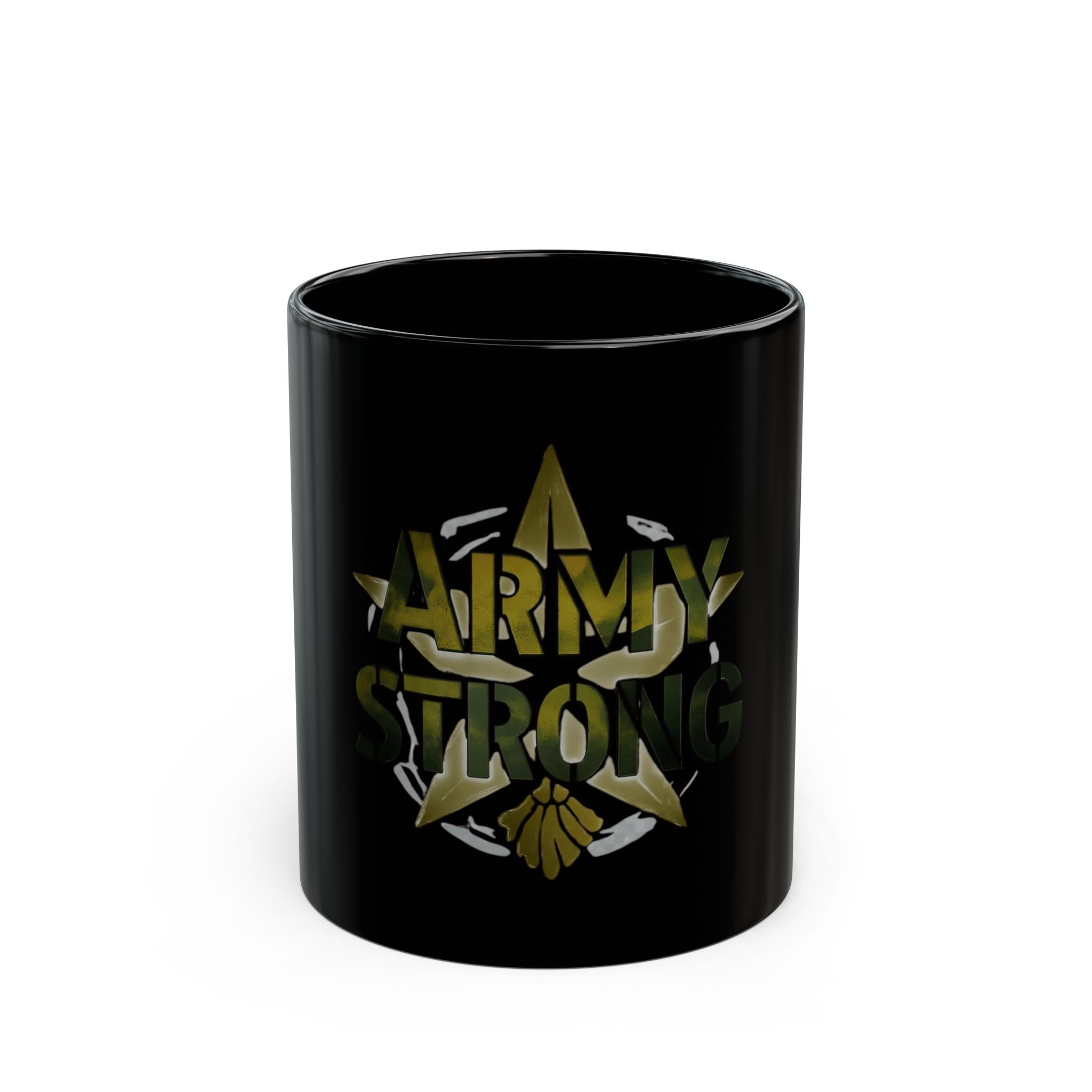 "Army Strong-2" Black Ceramic Mug