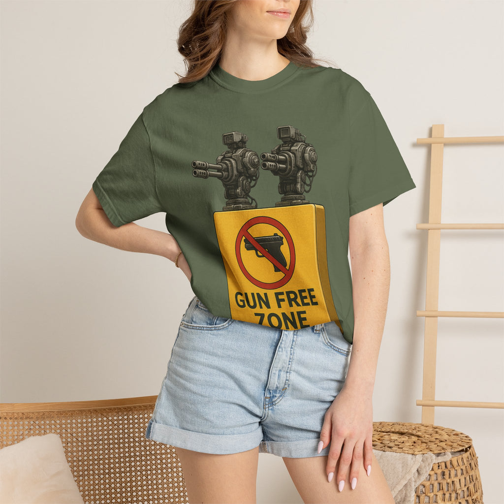 "Gun Free Zone: Unisex Garment-Dyed T-shirt