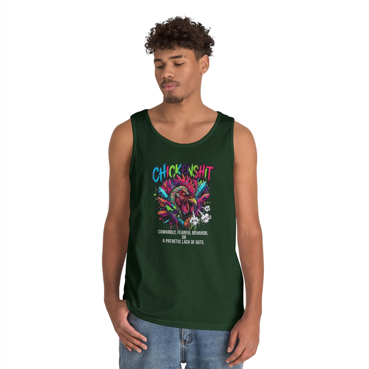 Color: Forest Green | Chickenshit Tank Top