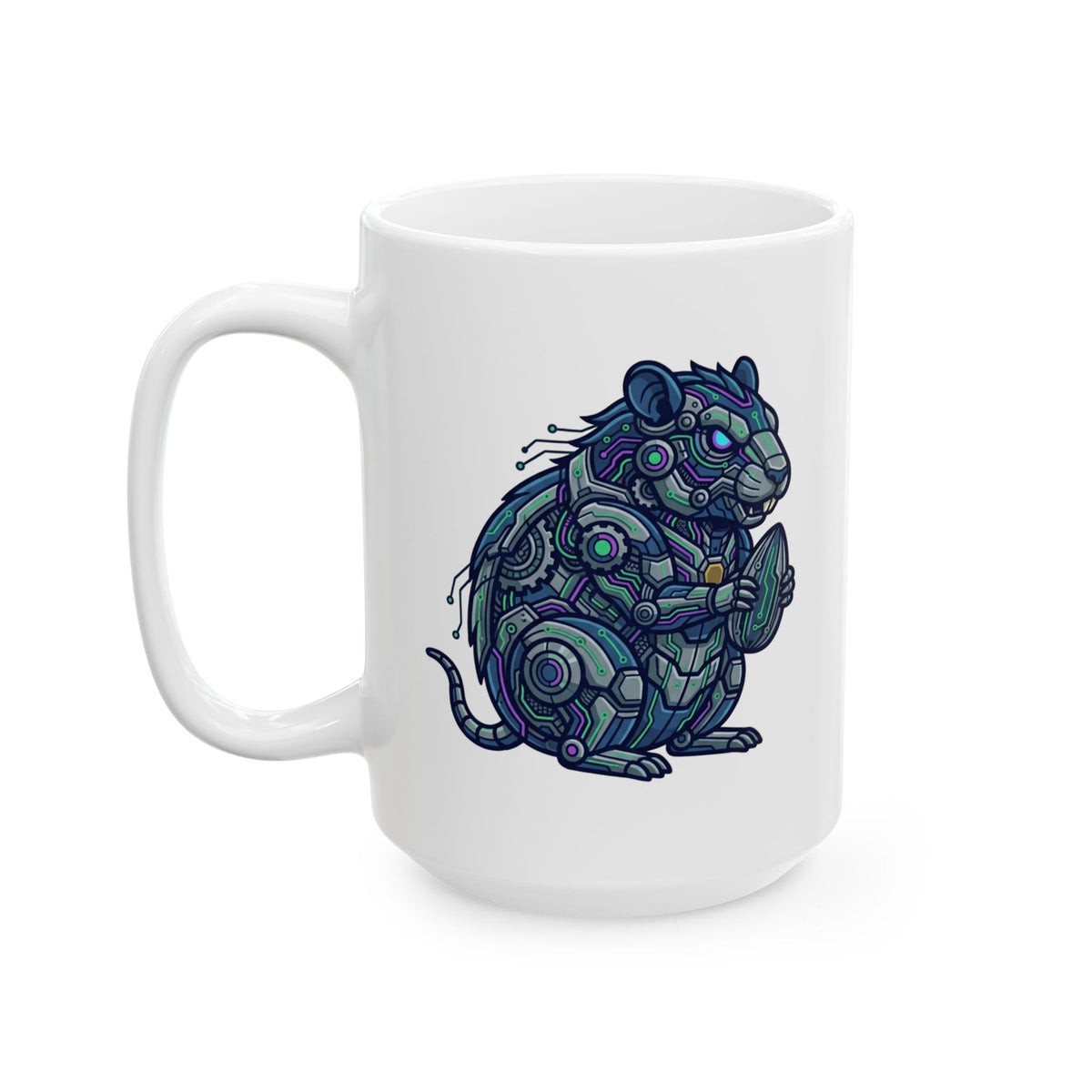 "Cyber Hamster" White Ceramic Mug