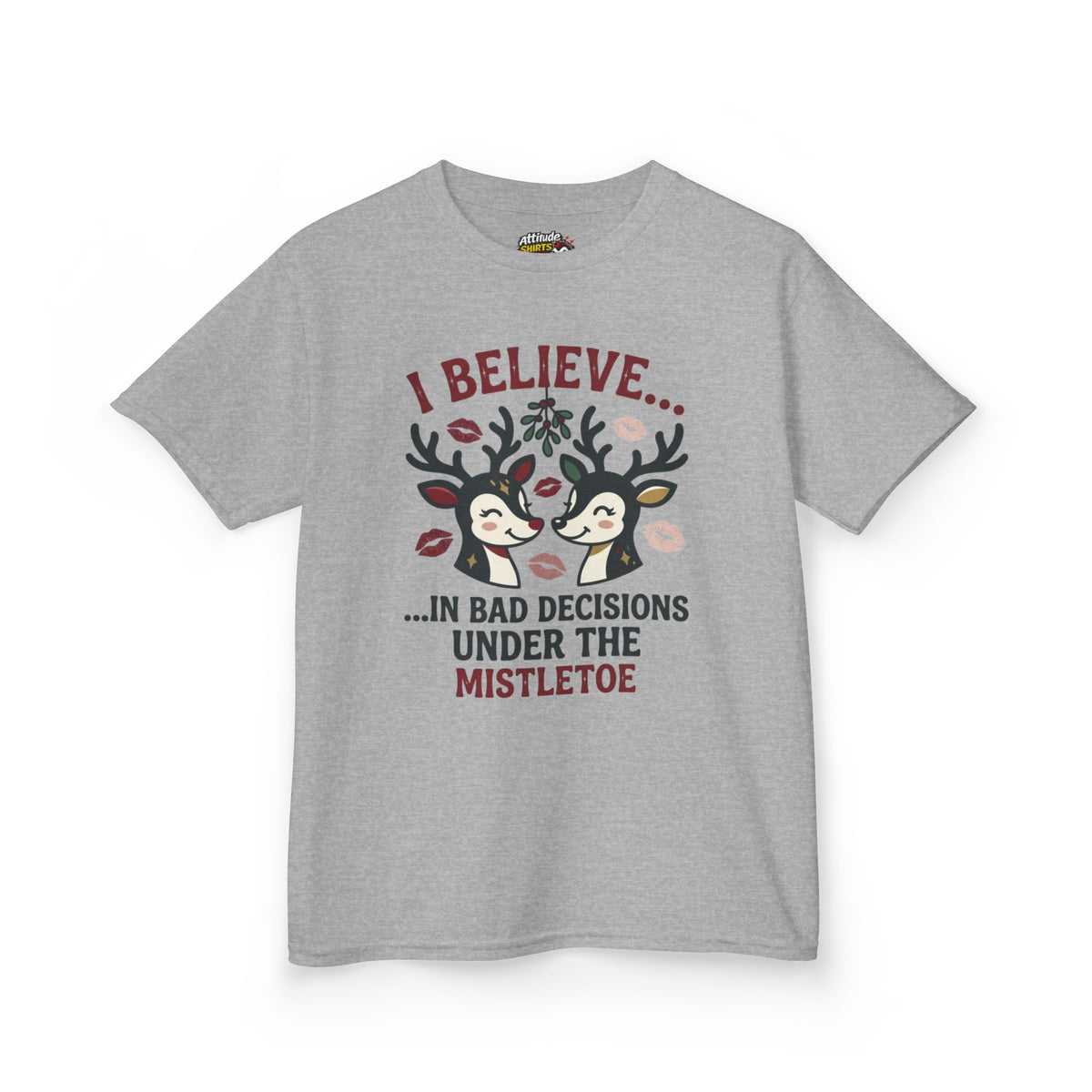 "Bad Decisions Under the Mistletoe" Kids Tee
