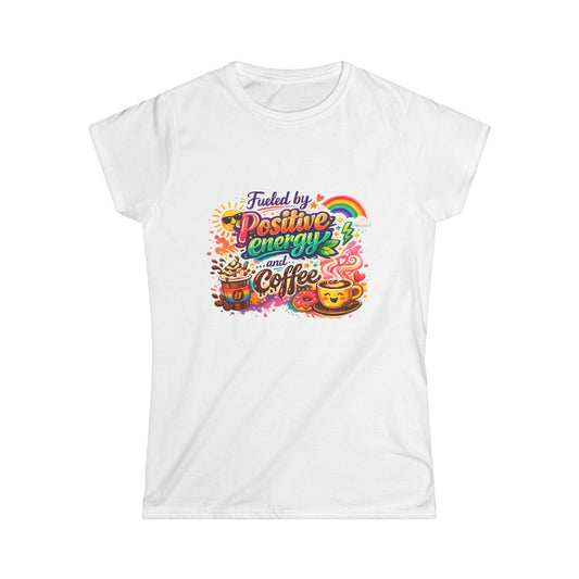 Color: White | Fueled by Coffee (And Spite) | Women's Tee — AttitudeShirts