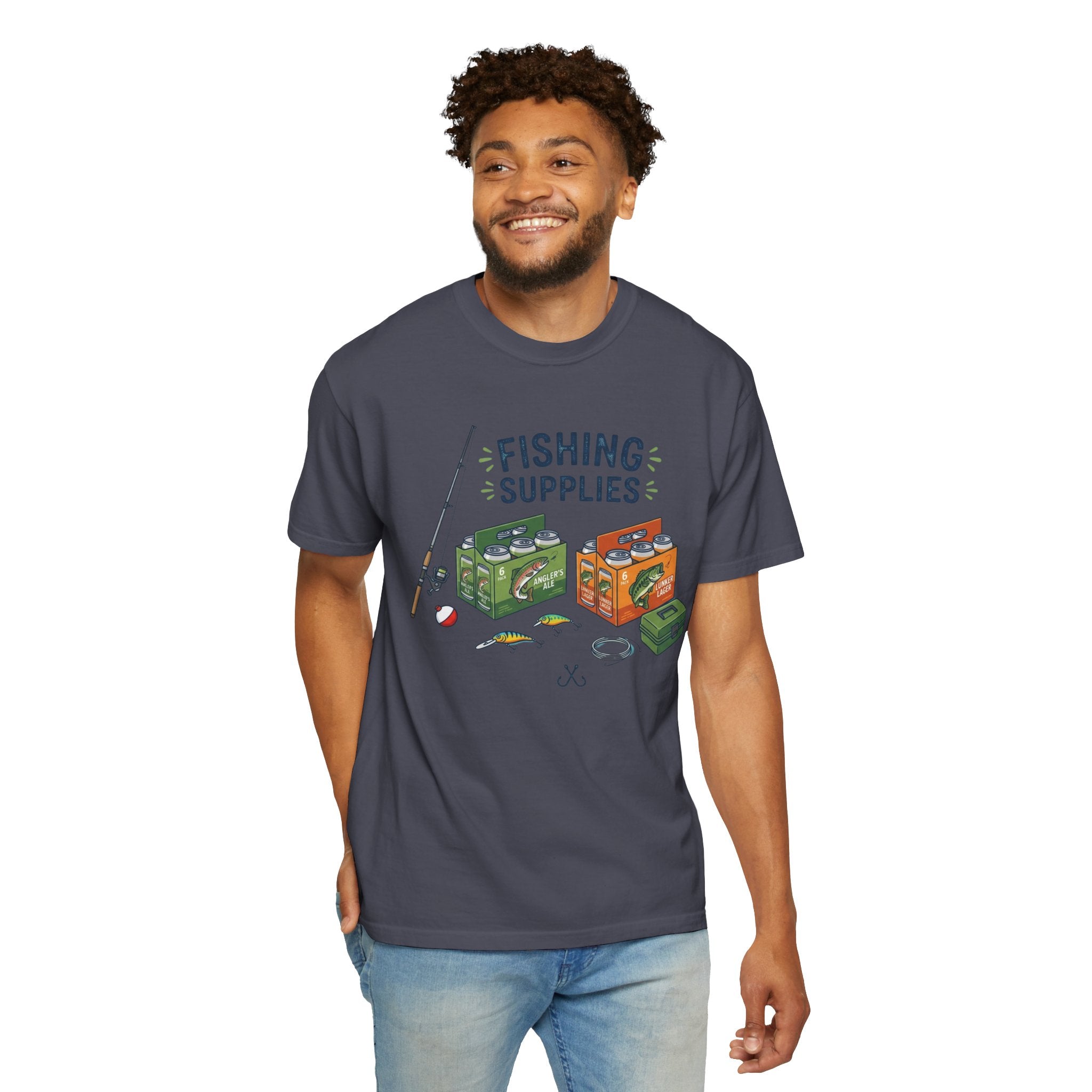 "Fishing Supplies" Unisex Garment-Dyed Tee