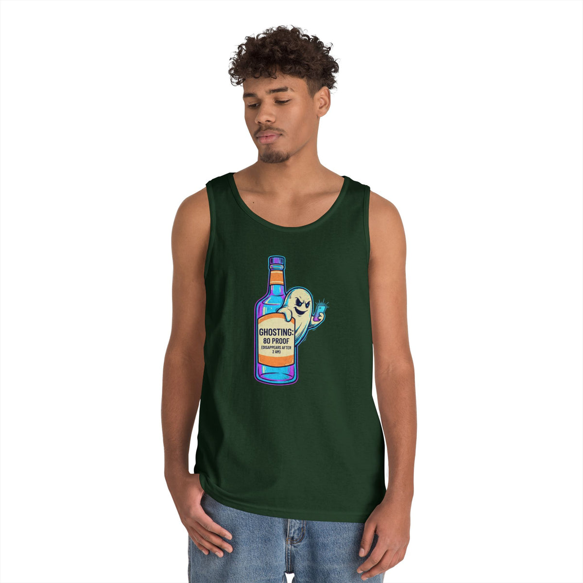 Color: Forest Green | Ghosting Tank Top
