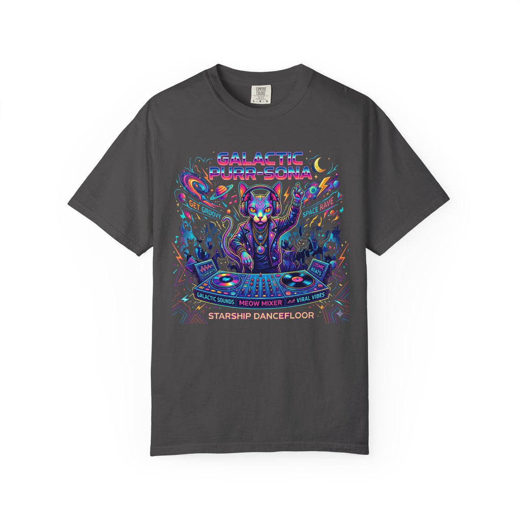 "Galactic Purr-Sona" Unisex Garment-Dyed Tee