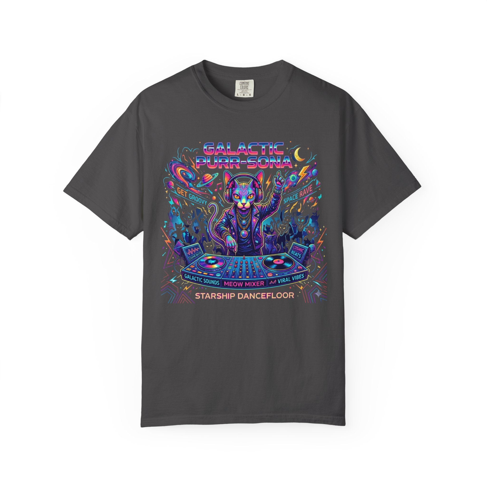 "Galactic Purr-Sona" Unisex Garment-Dyed Tee