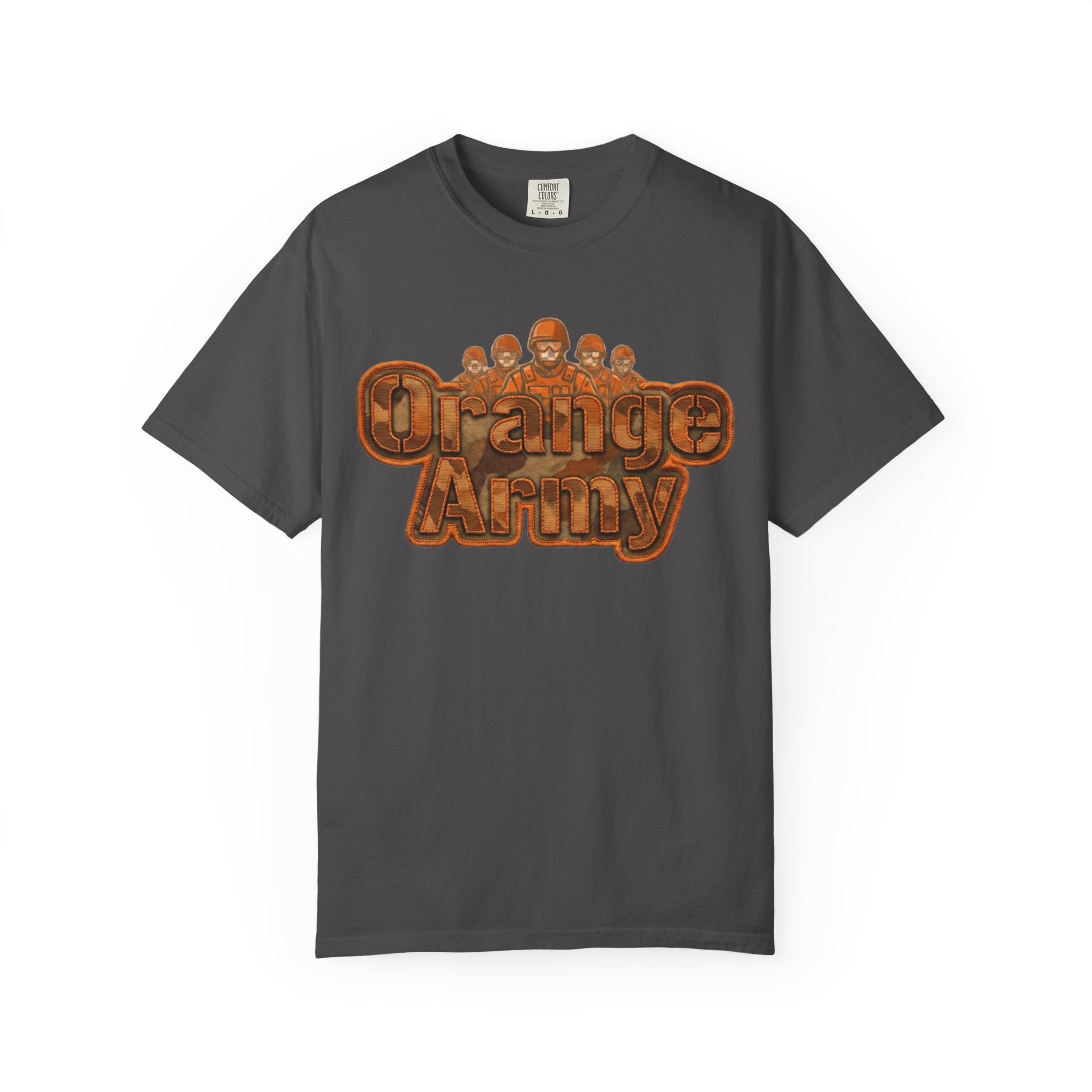Orange Army: My Squad, My Colors | Garment-Dyed Tee — AttitudeShirts