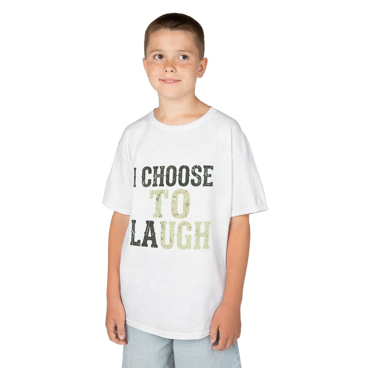 Color: White | Choose to Laugh Kids Tee
